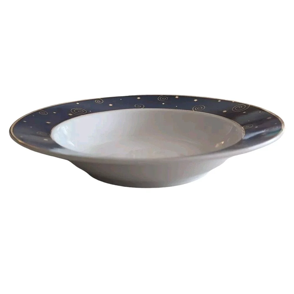 VTG 2000 Sakura Star Light‎ 2 Christmas Salad/Soup Bowls Celestial Y2K Hallmark